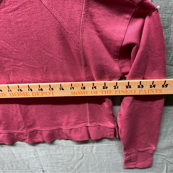 Sweaty Betty After Class Pink Crop Sweatshirt Thumbholes Unique Stiching US 8-10 - Picture 10 of 11